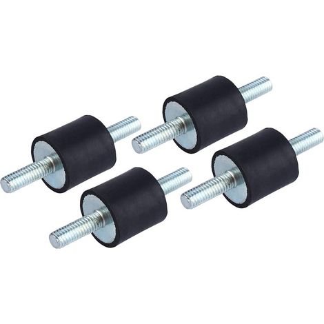 4PCS Rubber Mount, Anti-Vibration Insulation Mounts, M6 20 x 20 Anti-Vibration Rubber Insulator Mounts Air Compressor Pump Damper with Screws (1/5)