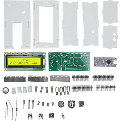 Kit de montage horloge numérique DIY LCD, projet de soudure électronique réveil pour apprentissage pratique soudage (1/5)