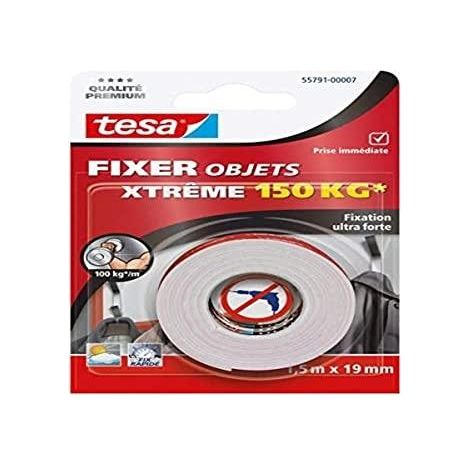 Tesa Nastro adesivo biadesivo trasparente 19 mm x 1,5 m