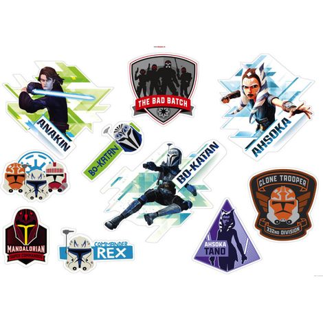 Sticker Mural Géant - les personnages de star wars - Mandalorian version logo - 100 x 70 cm (1/2)