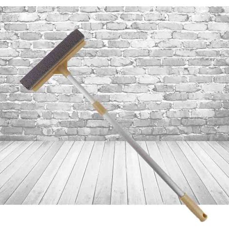 Perche Télescopique Aluminium – Nettoyeur Vitres Double Face – Jaune – Pour Auto et Maison (1/5)