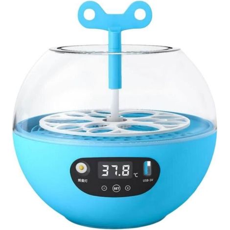 Incubateur d'oeufs, incubateur d'oeufs automatique pour 6 oeufs, petites trappes de volaille contrôle automatique de la (1/4)