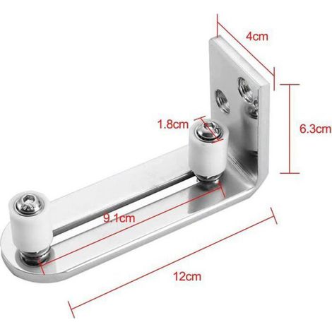 Guide De Plancher Pour Porte Coulissante - Acier Inoxydable - Pour Portes En Bois - Réglable - 1 Pièce (1/4)