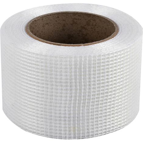 Ruban à Mailles en Fibre de Verre, Jonction en Fibre de Verre Auto-Adhésive Haute Résistance et Rouleau de Tissu de Ruban de Plâtrage pour Remplissage Fissures et Réparation Joints-5 cm x 90 m (1/5)