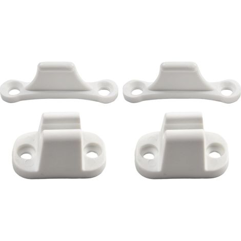 Lot de 2 loquets porte en plastique blanc pour caravane, camping, car (1/5)