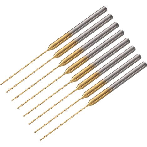 8Pcs 0.6mm Mini Mèche de Perceuse 2.35mm Queue Revêtue de Titane (1/5)