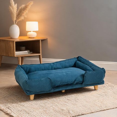 Couchage pour chien azul en poliéster 96 x 66 x 24 cm (1/5)