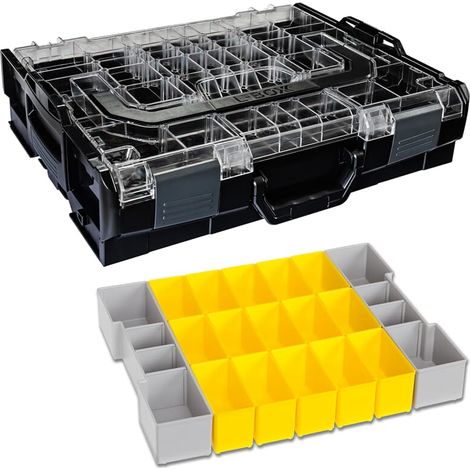 Sortimo Systemkoffer L-Boxx 102 schwarz mit transparentem Deckel + Insetboxen B3 (1/5)