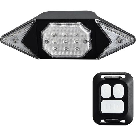 Eclairage de sécurité Feux de vélo arrière, Chargement USB, Télécommande sans fil, Clignotants (1/5)