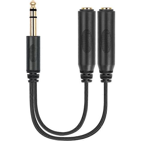 Câble répartiteur stéréo de haute qualité 6,35 mm pour connexion d'amplificateurs et de tables de mixage