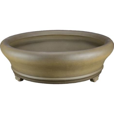 Vaso per bonsai rotondo in gres 37x37x11 cm - SM084