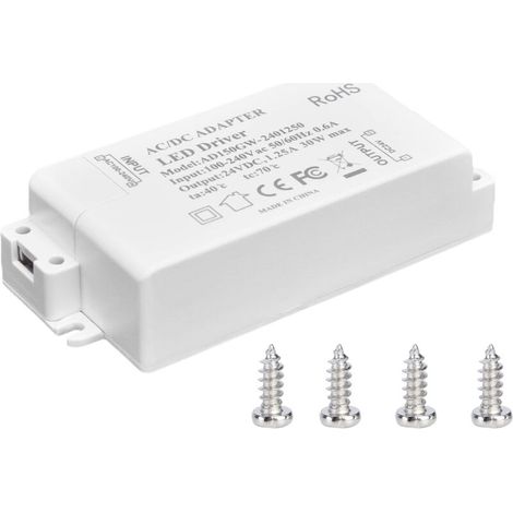 Transformateur de lumière LED 30W DC 24V 1.25A, alimentation à tension constante AC 100‑240V, accessoires d'éclairage pour bande LED (1/3)