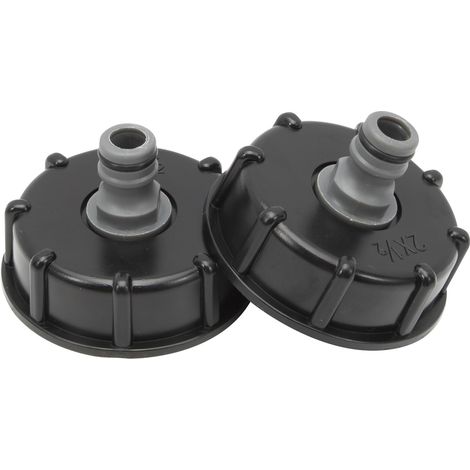 Pcs S60x6 IBC Tank Cap 1000l Tank Fitting, 1/2" Outlet Diameter Nipple Connector 60mm for Ton Valve, 1/2" Garden Hose Fitting (1/5)