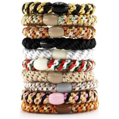 10 Pcs élastique Cheveux,Chouchou Cheveux élastique，Elastique Cheveux Tressé Multicolore,Bandeaux de Cheveux à la Mode pour Filles，Femmes et Enfants (1/5)