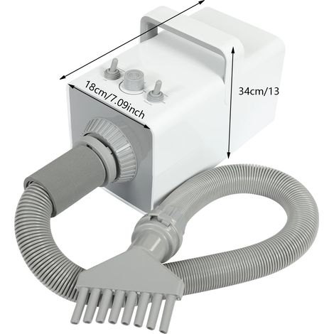 Sèche-cheveux pour animaux, 2800W de puissance, vitesse du vent réglable, options de buses polyvalentes (1/5)