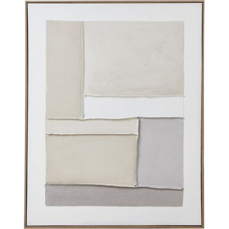 Contempo Alpha Framed Painting on Canvas - Wood - L3 x W75 x H95 cm - Brown