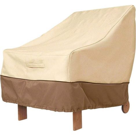 89x79x97cm Housse de Chaise d'extérieur à Haut Dossier imperméable pour Fauteuil de Jardin inclinable (1/5)