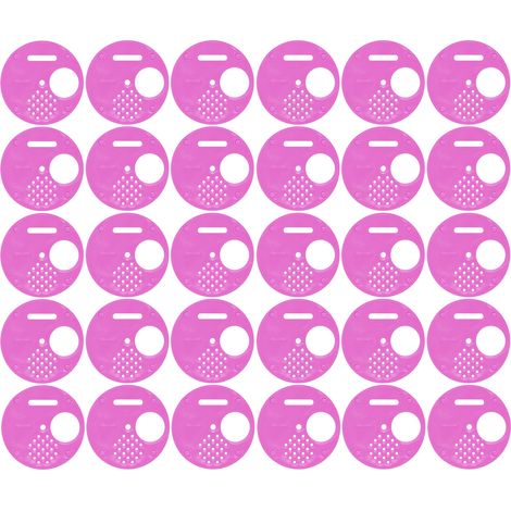 Lot de 30 disques d'entrée de porte de ruche ronds en plastique violet, accessoire d'apiculture