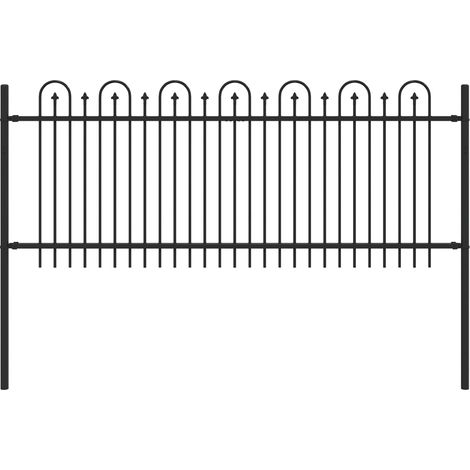 Maison Exclusive - Spitzenbogenzaun DRONTEN Schwarz
