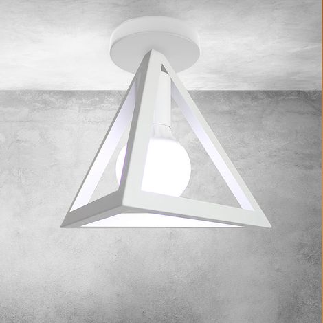 E27 Lampada da Soffitto Rétro Plafoniera Bianco Gabbi Geometrica Lampadario Camera da Letto per Ingresso Soggiorno Corridoio (1/4)