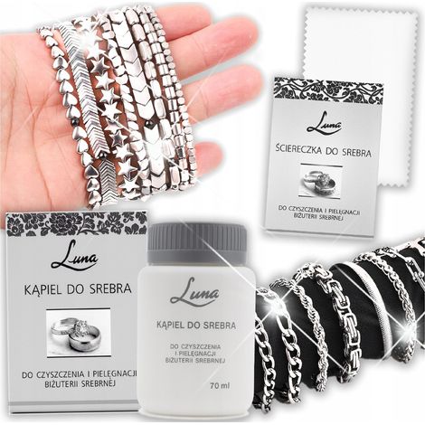 LUNA SILVER BATH CLEANER PANNO PER LA PULIZIA DI GIOIELLI IN ARGENTO (1/5)