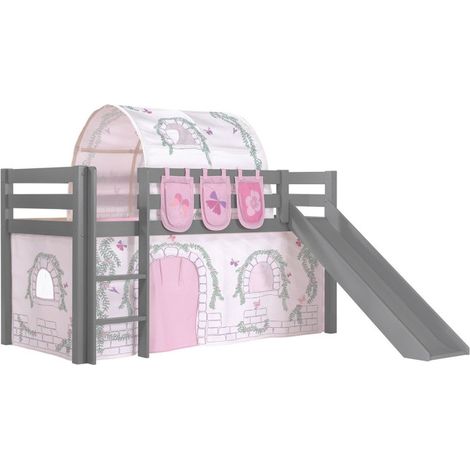 Pack - Lit Enfant, Tente, 3 Pochettes & Tunnel "Pino Birdy" Gris (1/2)