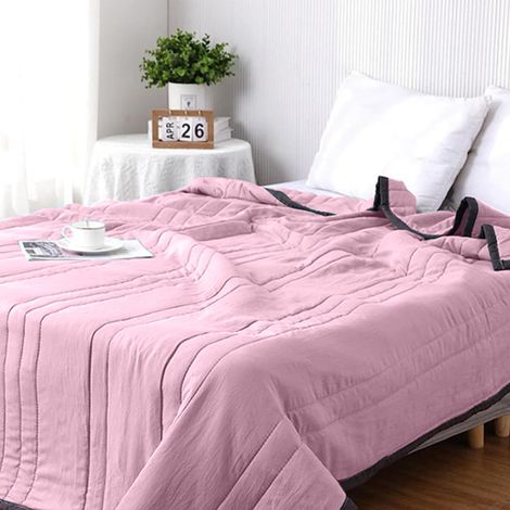 Couette Rafraîchissante - 140 x 200 cm - 98 % Coton 2 % Élasthanne - Pour Dormeurs Chauds et Transpirations Nocturnes - Usage Toutes Saisons - 1 Pièce (1/5)