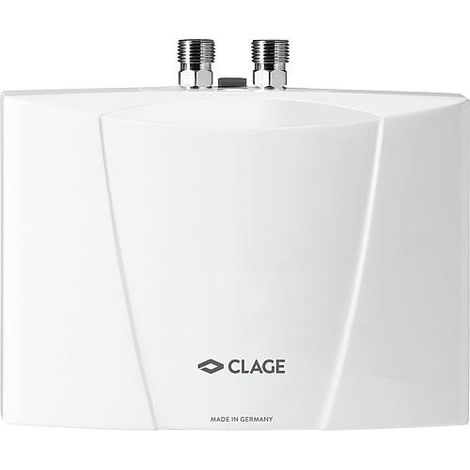 Clage – Chauffe-eau instantané électrique 5,7 kW – Hydraulique pour lavabo – Compact 135mm – Prêt à brancher – 16006