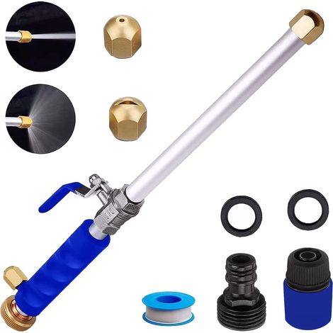Jetnex Buse haute pression pour tuyau d'arrosage nettoyage du jardin Bleu (1/5)