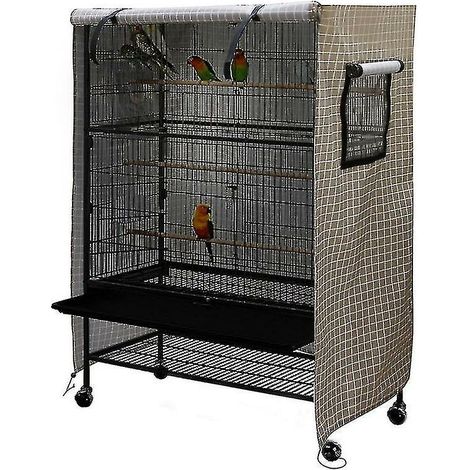 CREA Housse pour cage à oiseaux et anti-poussière lavable, grande housse pour cage à oiseaux en maille - Grande housse pour cage à oiseaux en maille