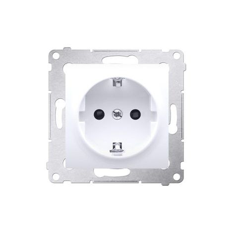 Casquillo Schuko con tapa de contacto, blanco Simon54