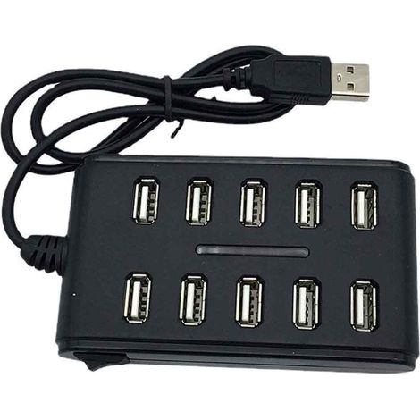 10 Port Powered USB HUB 2.0 High Speed USB Splitter Laptop Extension For PC I2C6 (1/5)