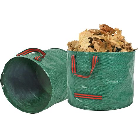 Sacs à déchets de jardin réutilisables, 60 L, imperméables, robustes, avec poignées, pliables, sacs de rangement multifonctionnels pour le jardinage sur le balcon, à la maison, en camping, lors d'un d (1/5)
