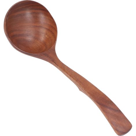 Cuillère à porridge en bois d'acacia, ustensile de cuisine pour la maison et les enfants (1/5)