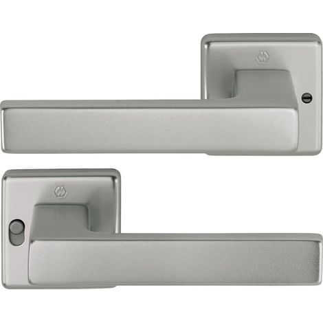 HOPPE Drückergarnitur Austin 1769/52VR Aluminium F9quadratisch DIN rechts D/D (1/2)