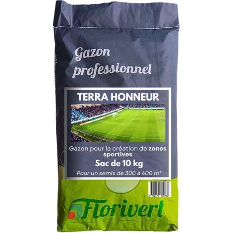 Semis pour gazon Terra Honneur 10 kg, pour un excellent aspect et tontes rases - Florivert 1202065