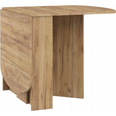 Bb-Loisir – Table à manger ovale pliante 150x80cm – Système de pliage simple – Plateau stratifié couleur or – Pour petites pièces (1/4)