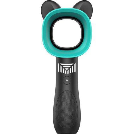 Ventilateur portable sans pales, 3 niveaux de puissance, sûr, en forme de dessin animé, mini ventilateur électrique noir (1/5)