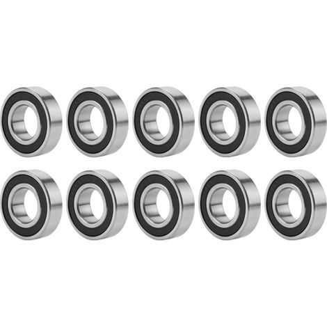 10 roulements à billes à gorge profonde étanches en caoutchouc 6003-2RS, 17 mm x 35 mm x 10 mm (1/5)