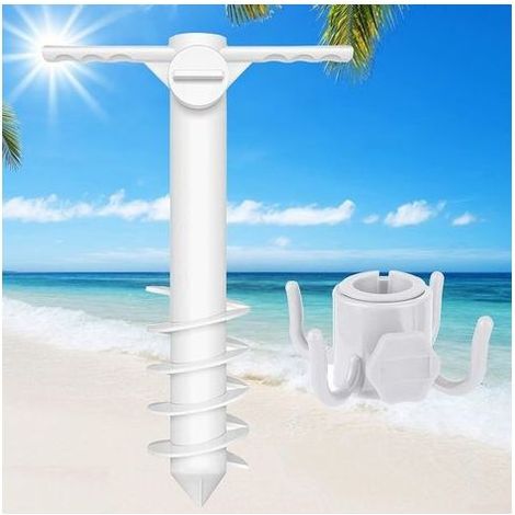 Sandanker für Sonnenschirme, Set mit Aufhängehaken für Sandanker für Sonnenschirme, tragbarer Sonnenschirmhalter, für Markisen und Zelte im Freien (1/5)