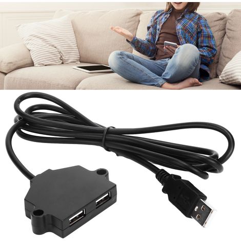 Prise double USB avec câble 1,5m 5V 1A pour téléphone, tablette, appareil photo
