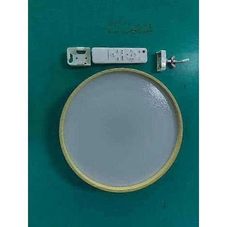 Plafonnier LED 100 V CA, 33 W, aspect bois, 3 900 lm, 11 niveaux de luminosité, variateur, minuterie 30/60 minutes, température de couleur 2 700–7 000 K