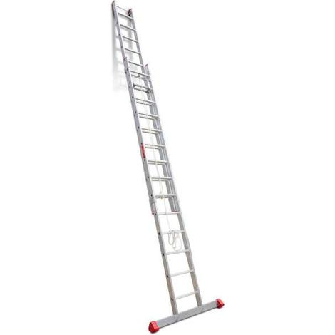 Escalera de aluminio extensible con cuerda Peldaños 14-14 EN214 FARAONE (1/4)