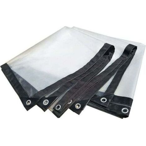 2x3m Transparent Waterproof Tarp with Grommets - Large Outdoor Waterproof Cover, Sun Protection, Waterproof and Weather-Resistant for Garden Furniture, Pool (1/5)