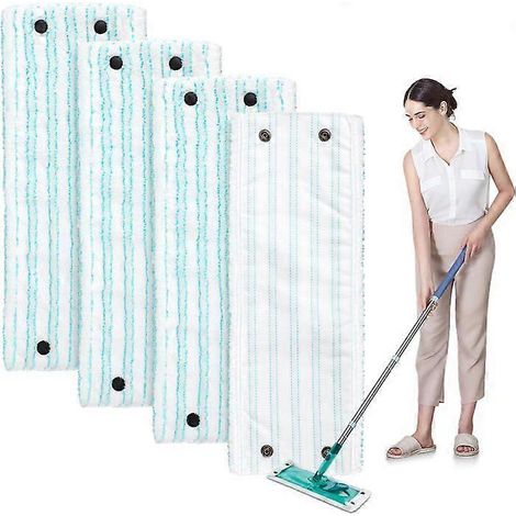 Lingettes de nettoyage en microfibre compatibles avec les balais Leifheit de type M, lavables et réutilisables (lot de 3) (1/5)