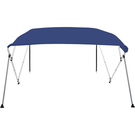 Bimini di Prua con Tendalino a 4 Archi Blu 243x210x137 cm (1/3)