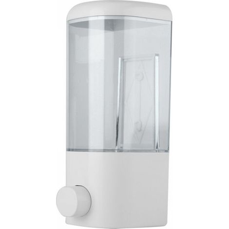 Dispensador de jabón de pared de plástico de 500 ml para baño, manual de hotel (1/4)
