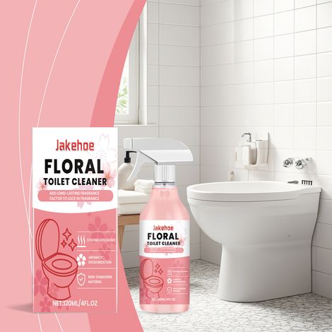 WC-Reiniger mit blumigem Duft, Bad-WC-Reiniger, blumiger Duft, entfernt Gerüche und Flecken – 120 ml -- BIEMMEDUE (1/5)