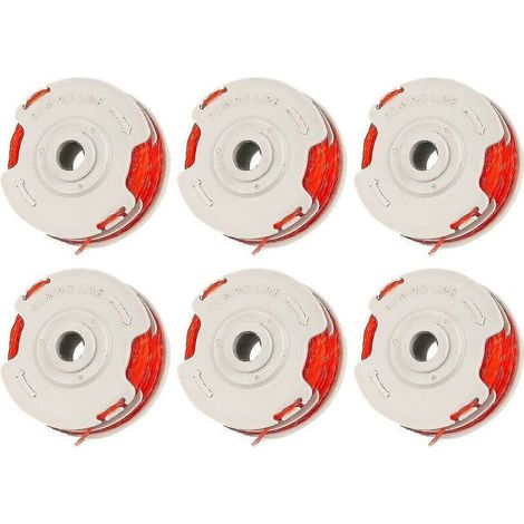 Lot de 6 bobines de rechange pour coupe-bordure – compatible modèle Fly021, fil nylon résistant, 2,4 mm-DELKEVIC (1/3)