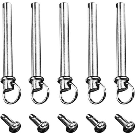 Kit de Réparation Assemblage Solide et Léger pour Éventail Pliant 5 Sets Accessoires pour Réparer et Entretenir Vos Éventails Rivets en Acier Inoxydable Argentés (1/5)
